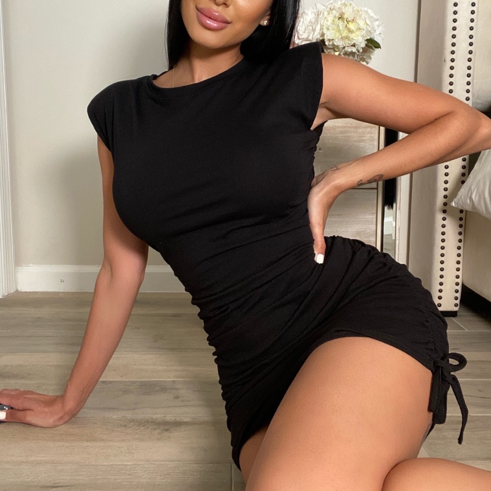 Black mini dress